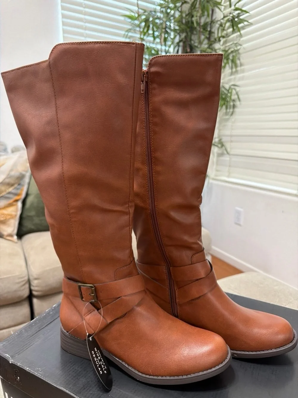 Style & Co. Tall Over-the-Knee Boots in Cognac